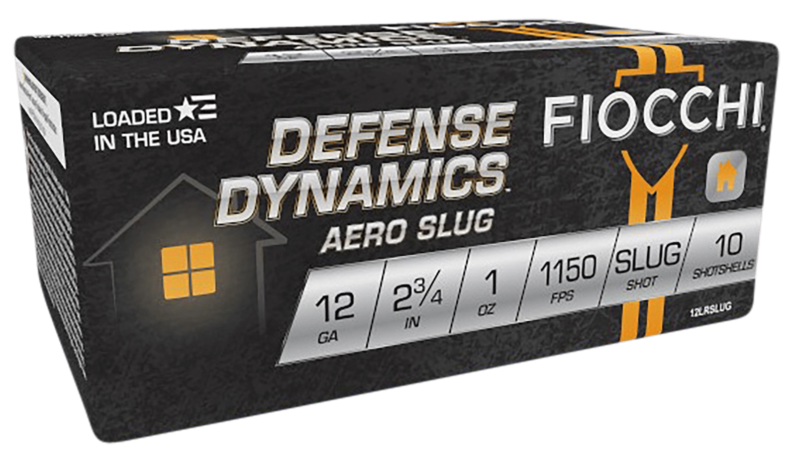 Fiocchi 12LRSLUG Defense Dynamics Aero 12Gauge 2.75" 1oz RifledSlug Shot 10 Per Box/25 Case