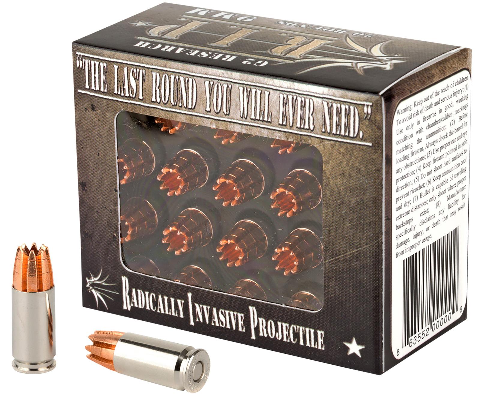 G2 Research G00000 R.I.P 9mmLuger 92gr Fracturing Hollow Point 20 Per Box/25 Case
