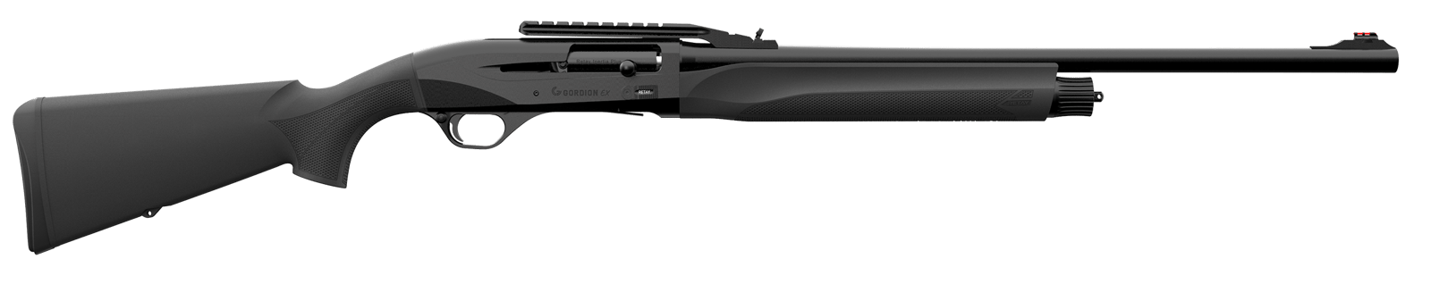 Retay USA GORSLBLK24 Gordion Slug 12 Gauge 3" 4+1 24" Black Vent Rib Barrel, Stainless Aluminum Receiver, Fixed w/Pistol Grip Black Synthetic Stock