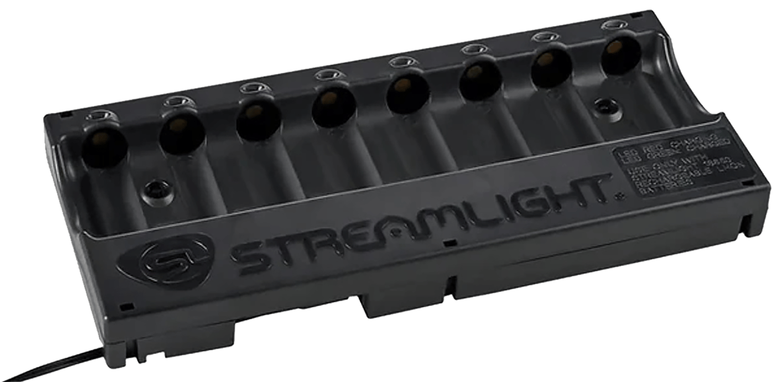 Streamlight 20230 8-Unit Bank Charger Black SL-59/CR123A Battery 12V DC