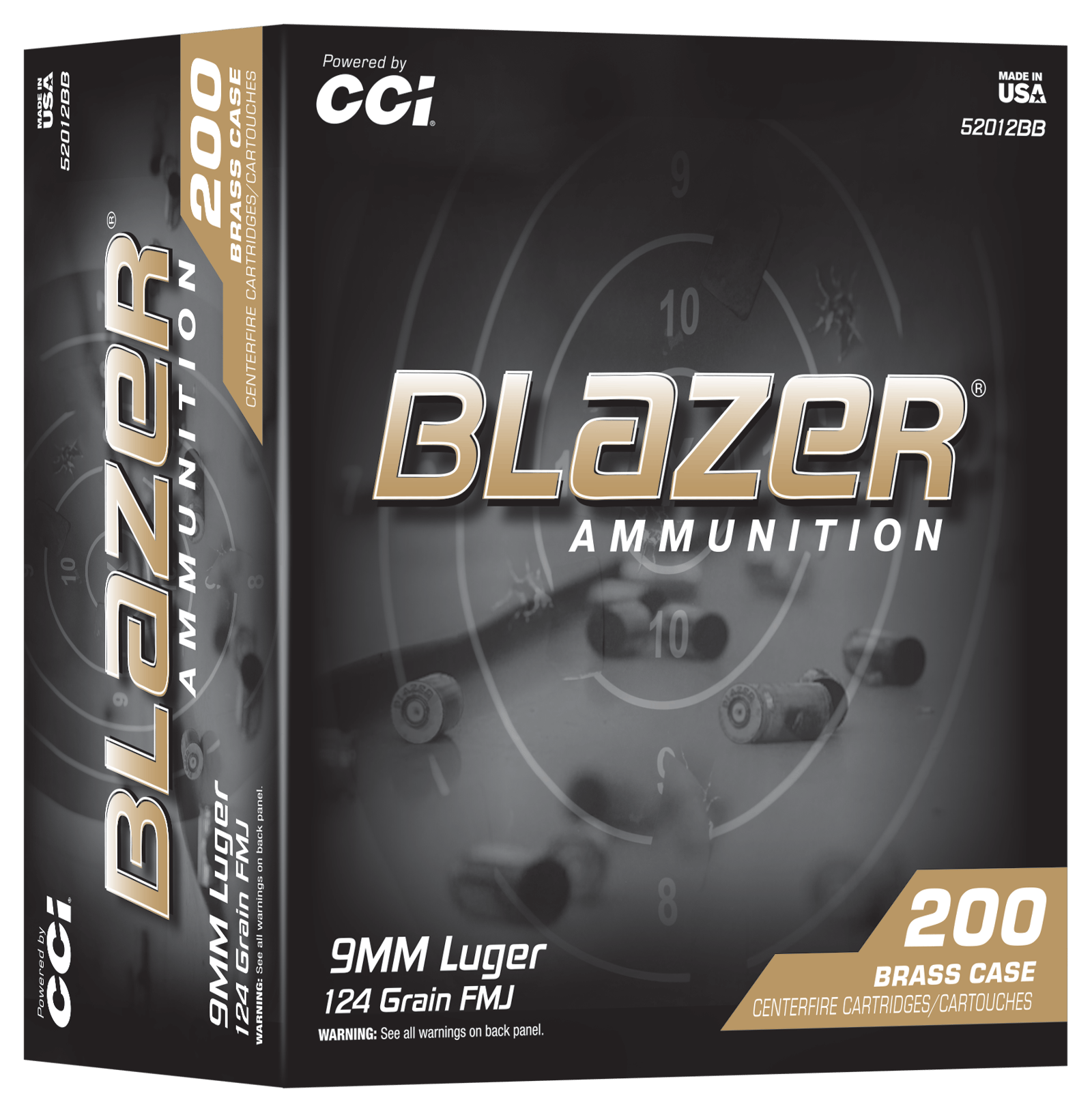 CCI 52012BB BLAZER BRASS 9MM 124GR 200/5