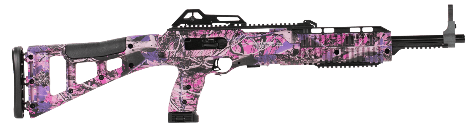 Hi-Point 4095TSPI 4095TS Carbine 40 S&W Caliber with 17.50" Barrel, 10+1 Capacity, Country Girl Metal Finish, Country Girl Camo Fixed All Weather Skeletonized Stock & Polymer Grip Right Hand