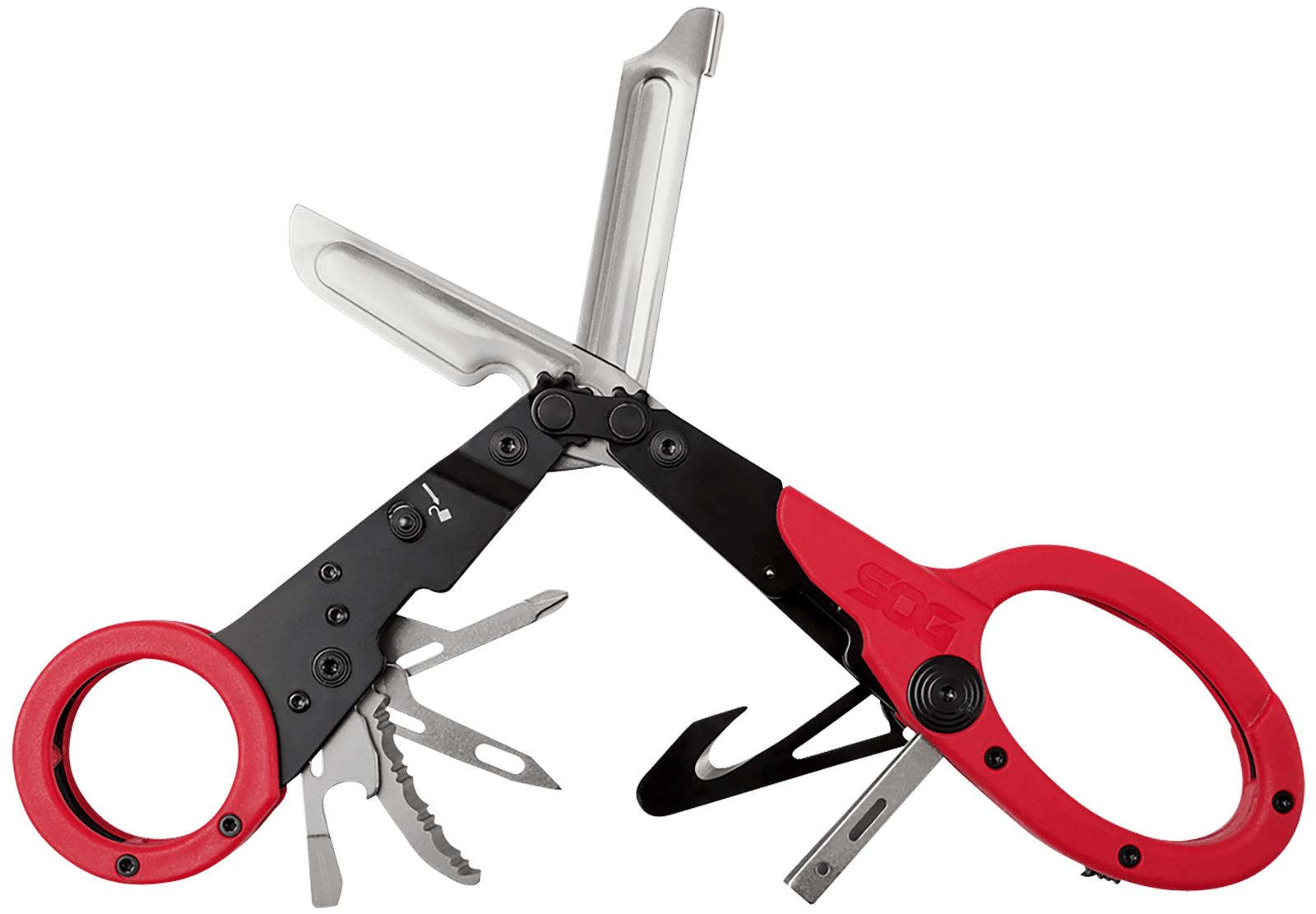 S.O.G SOG231250243 ParaShears 3Cr13MoV SS Plain Blade Red Features 11 Tools