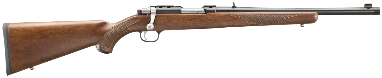 Ruger 7428 77/44 44 Rem Mag 4+1 16.60" Blued Threaded Barrel, Blued Alloy Steel Receiver w/Integral Scope Mount, American Walnut Fixed Wood Stock