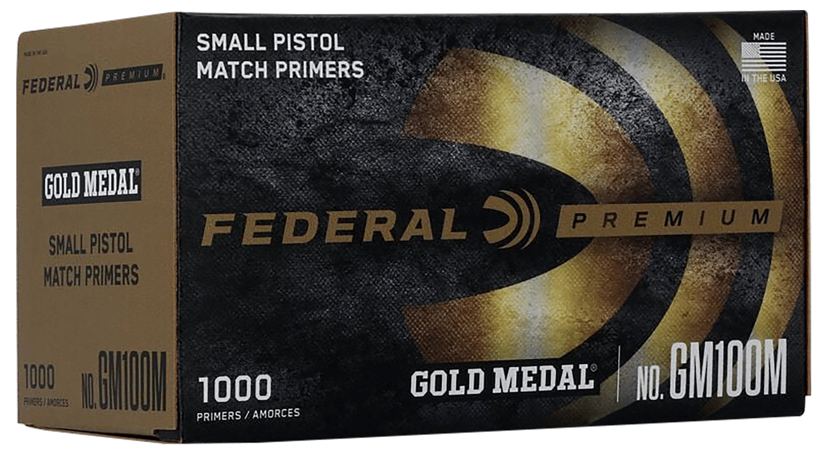 Federal GM100M Gold Medal Premium Small Pistol Multi Caliber Handgun 1000 Per Box/5 Case