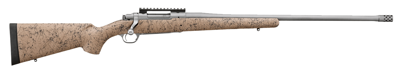 Ruger 57152 Hawkeye FTW Hunter Full Size 6.5 Creedmoor 4+1 Matte Stainless Steel Threaded Barrel, Picatinny Rail Stainless Steel Receiver, Speckled Tan/Black HS Precision Synthetic Stock