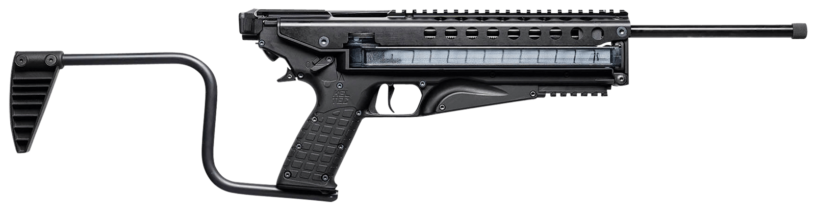 Kel-Tec R50BLK R50 5.7x28mm 50+1 16.10" Threaded Barrel, Black Receiver & Polymer Grip, Side-Folding Stock, Adjustable Sights, QD Sling Mount
