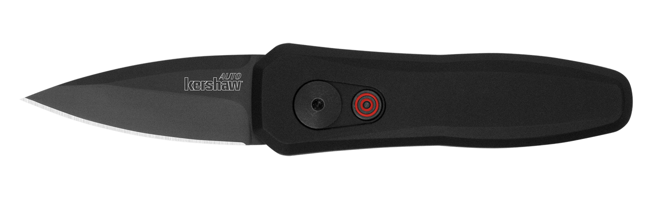Kershaw 7500BLK Launch 4 1.90" Folding Spear Point Plain Black DLC CPM 154 SS Blade Black Aluminum Handle Includes Pocket Clip
