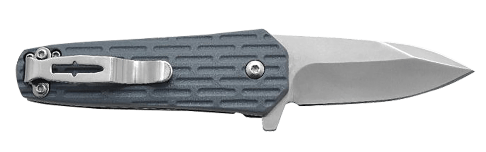 Camillus 19399 Wedge 2.25" Folding Spear Point Plain Silver Carbonitride Titanium 420 Stainless Steel Blade, Blue Textured GFN Handle