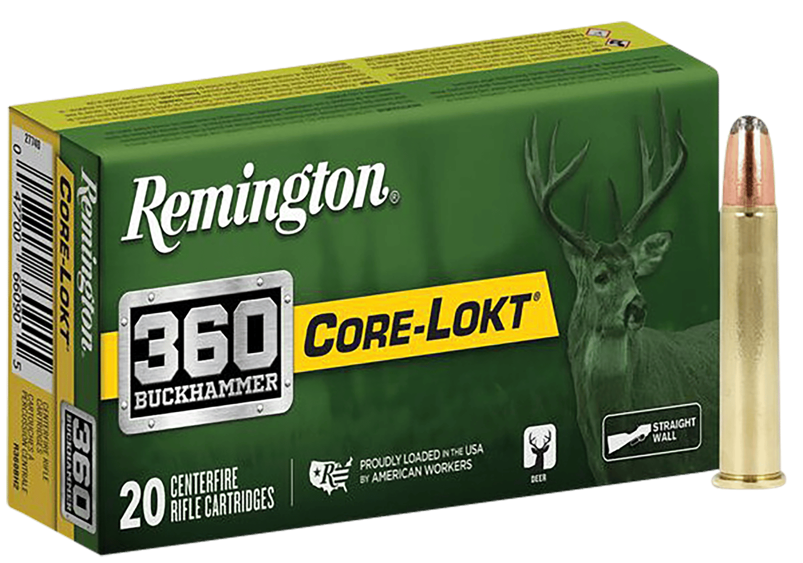 Remington Ammunition R27743 Core-Lokt 360Buckhammer 200gr Soft Point Core-Lokt 20 Per Box/10 Case