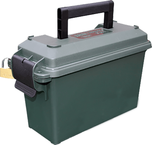 MTM Case-Gard AC30T11 Ammo Can Tall 30Cal Handgun Forest Green Polypropylene