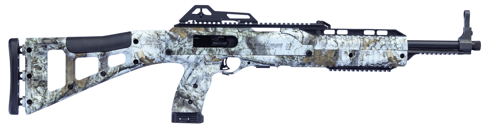Hi-Point 4595TSMWM 4595TS Carbine 45 ACP 17.50" 9+1 Mothwing Winter Mimicry All Weather Skeletonized Stock Mothwing Winter Mimicry Polymer Grip Right Hand