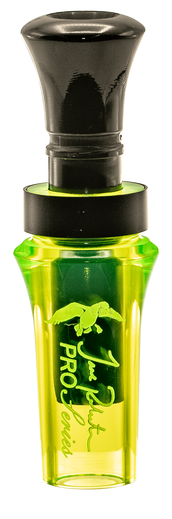 Duck Commander DCPROAC Jase Robertson Pro Series Open Call Double Reed Mallard Hen Sounds Attracts Ducks Chartreuse Acrylic