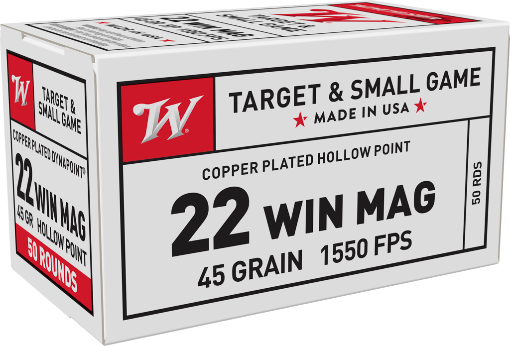Winchester Ammo USA22M USA Dynapoint 22WMR 45gr Copper Plated Hollow Point 50 Per Box/40 Case