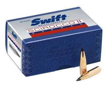 Swift Scirocco II Bullets .224 cal .224" 75 gr BTS 100/ct