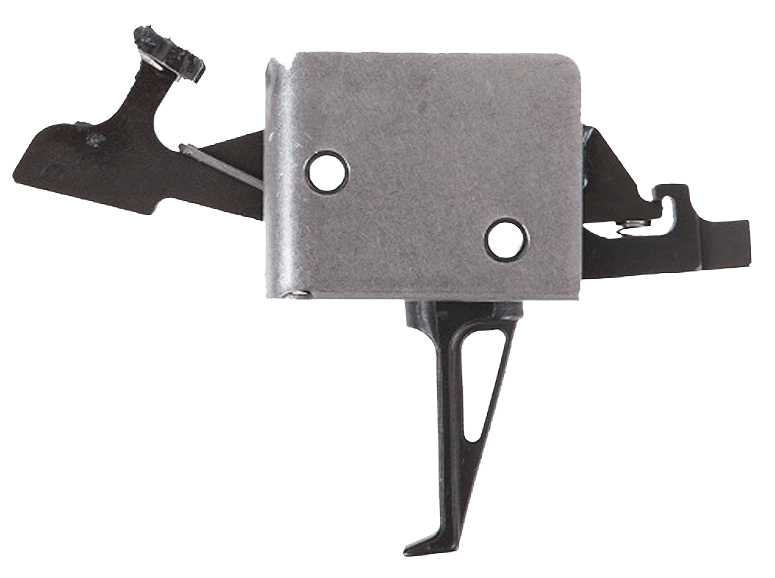 CMC Triggers 93504 Drop-In Two-Stage Flat Trigger w/ 2-4 lbs Draw Weight & Black/Silver Finish