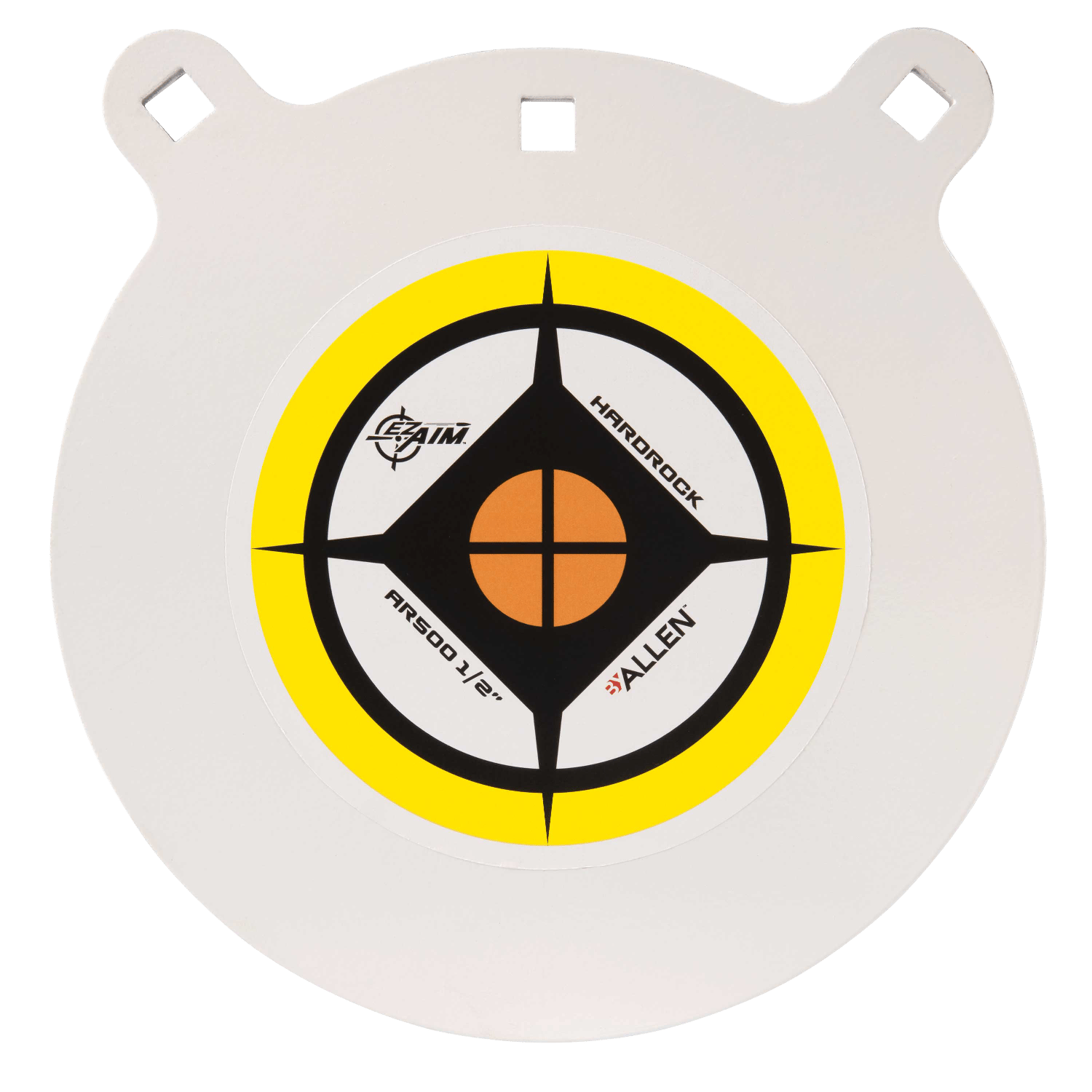 EZ-Aim 15600 Hardrock 10" AR500 Steel Gong Shooting Target .50" Thickness White / Yellow / Black