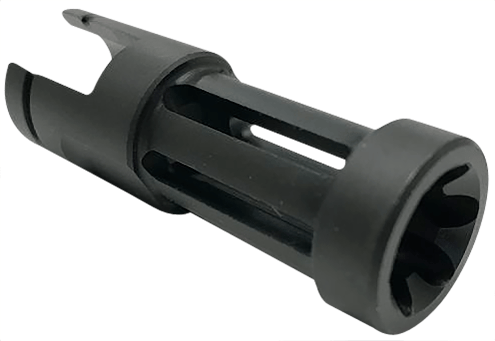 Samson 040606203 Flash Hider Black Oxide Stainless Steel with 2.50" OAL & .860" Diameter for Ruger 10/22