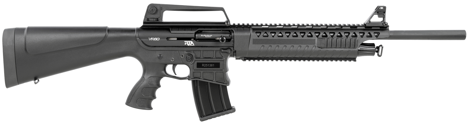 Rock Island 601BC VR60 12 Gauge 3" 20" 5+1 Black Anodized Rec Black Synthetic Stock Right Hand