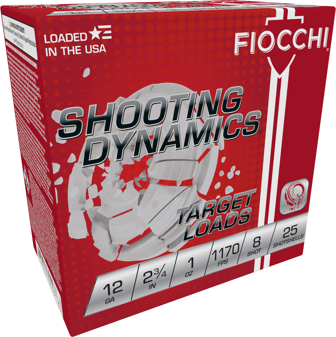 Fiocchi 12SD1L8 Shooting Dynamics Target 12Gauge 2.75" 1oz 8Shot 25 Per Box/10 Case