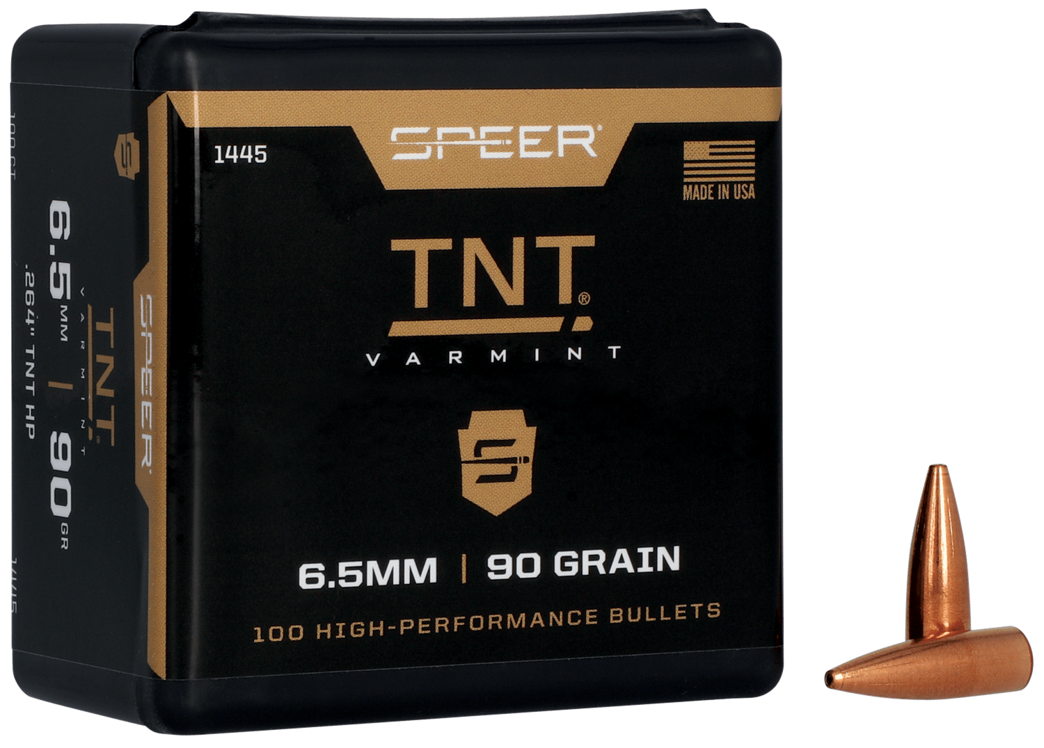 Speer 1445 TNT 6.5Creedmoor 90gr Jacketed Hollow Point 100 Per Box/5 Case