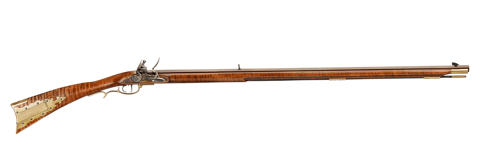 Taylors & Company 210012 Frontier Pedersoli 50 Cal Flintlock 39" Browned Octagon Barrel, Fixed Maple Stock