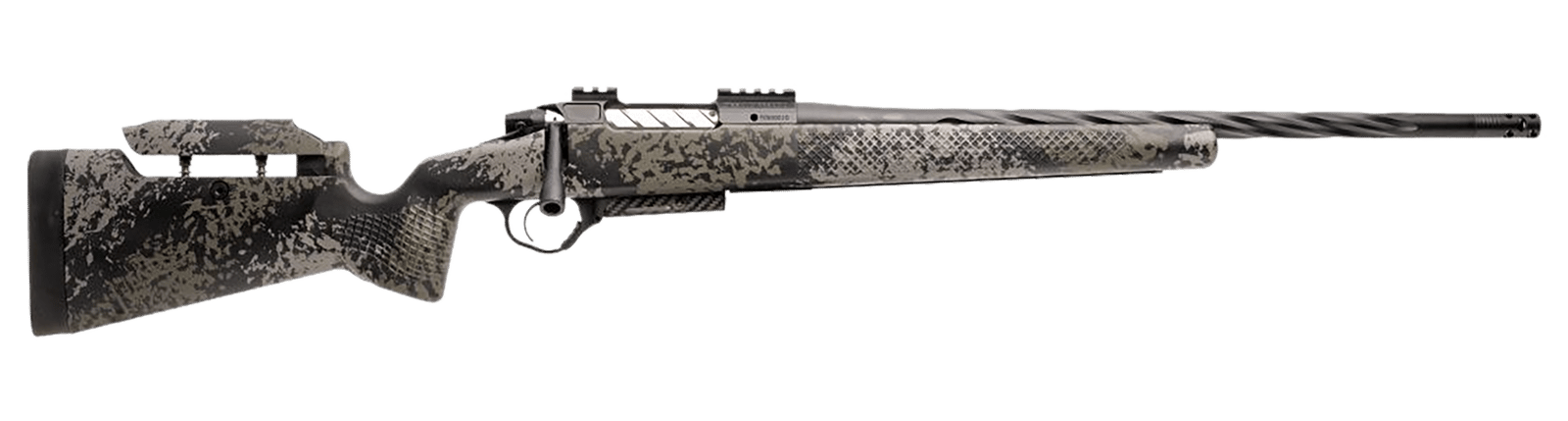 Seekins Precision 0011710209-F Havak PH3 308 Win 20" Black Fluted Threaded Barrel, Black Picatinny Rail Steel Receiver, Adj Cheek Riser Mountain Shadow Synthetic Stock