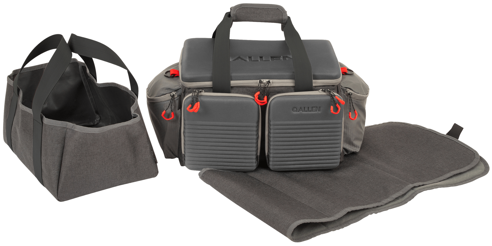 Allen 8325 Competitor Premium Gray Molded Lockable Range Bag w/Internal Tote & Fold-Up Gun Mat