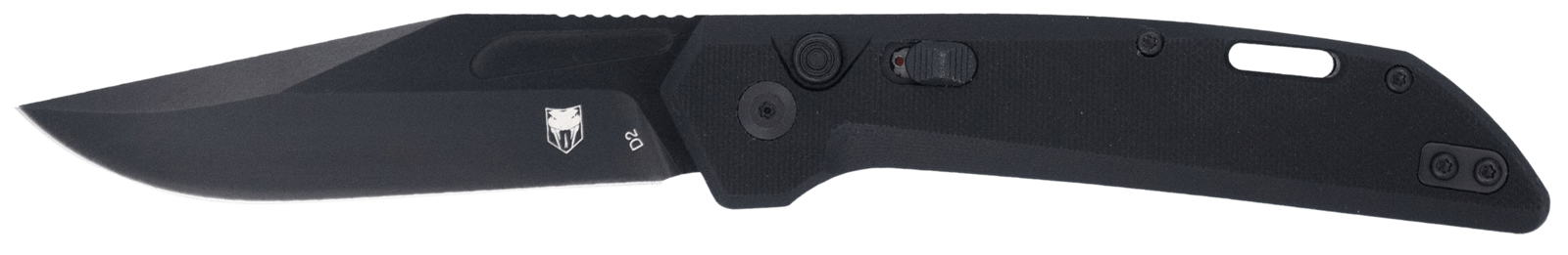 CobraTec Knives CTNAJBLK Naja 3.50" Folding Plain Black Powder Coated D2 Steel Blade, 4.75" Black G10 Scales Handle