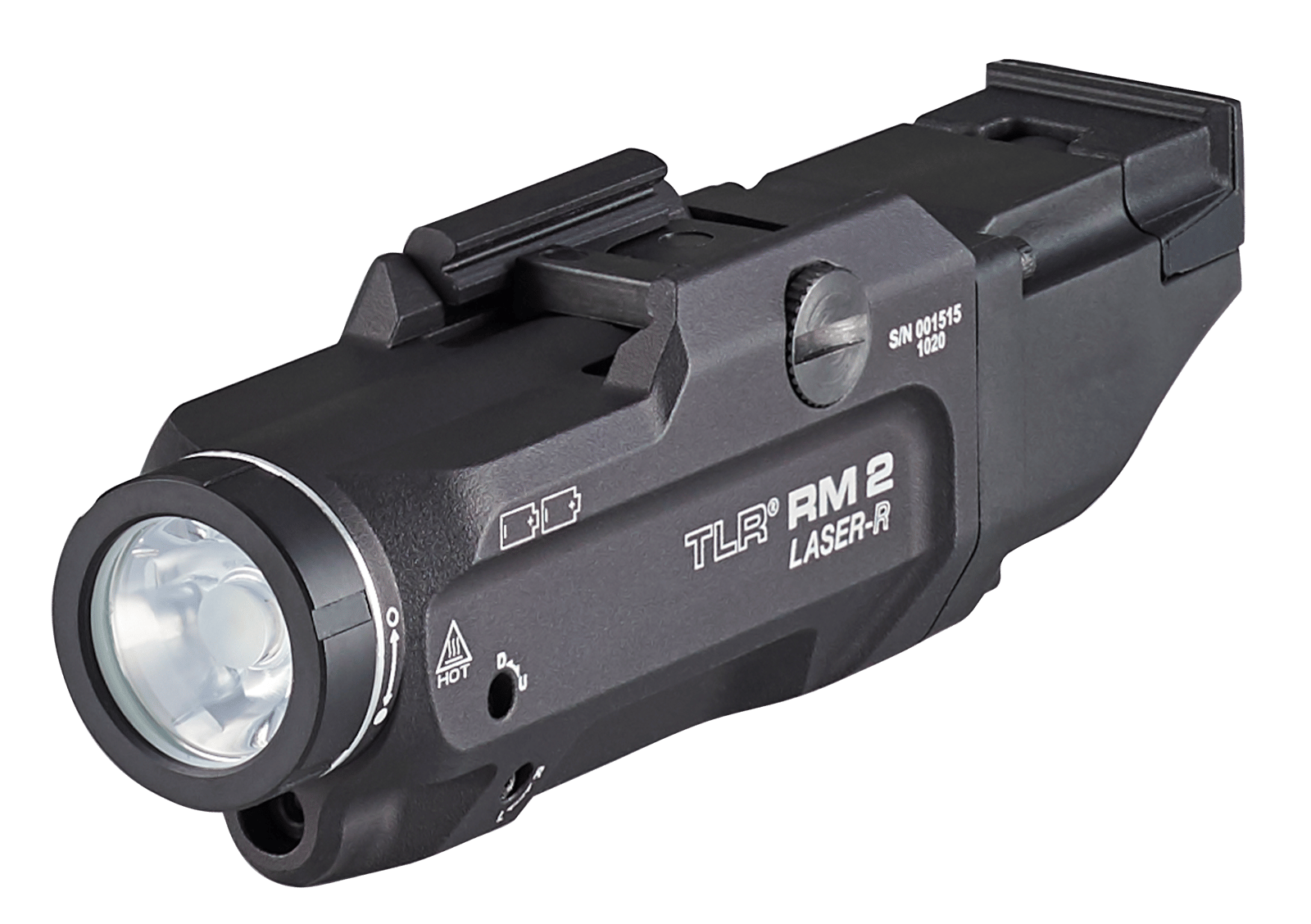 Streamlight 69448 TLR-2 RM w/Laser Black Aluminum, 1,000 Lumens White LED Bulb/Red Laser 297 Meters Beam, Picatinny Rail Mount