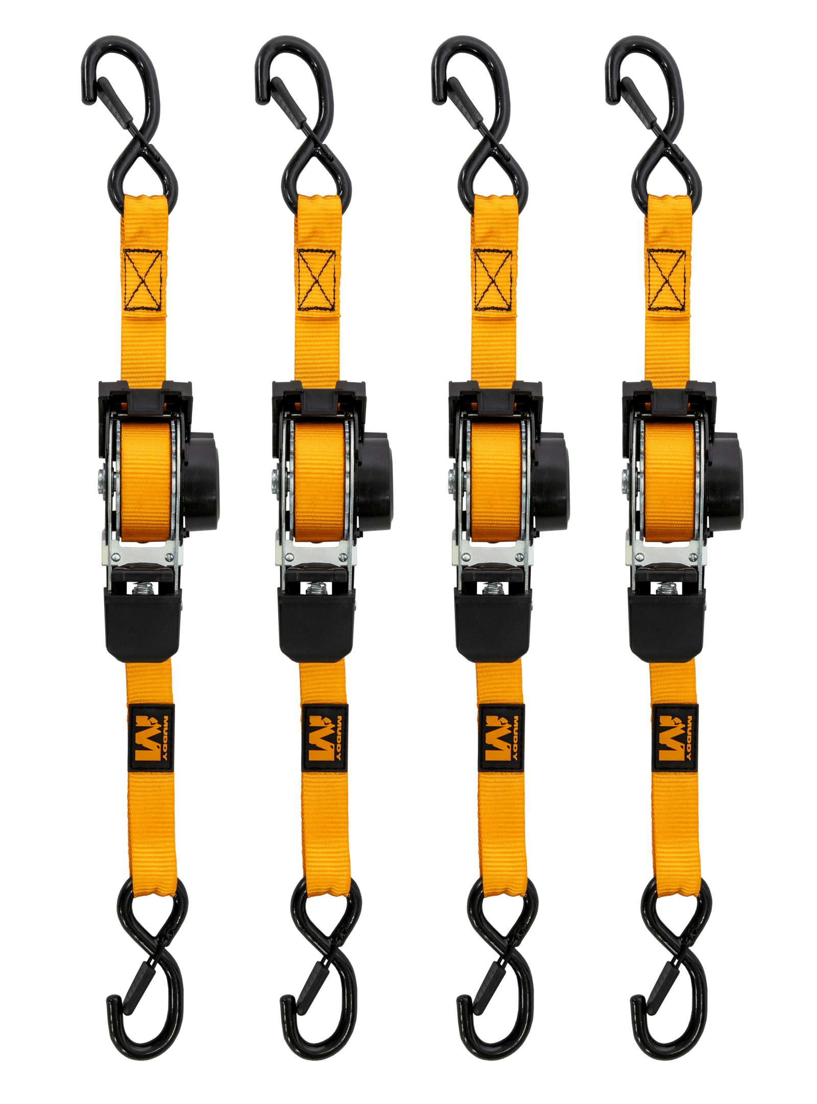MUDDY MUD-RRS10-4PK 1"X10" RATCHET STRAPS ORG