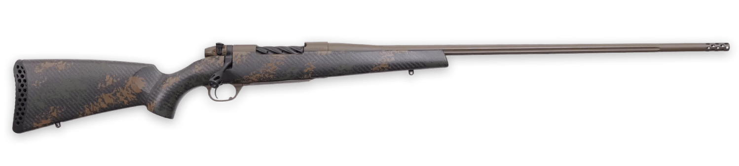 Weatherby MBC20N25CMR4B Mark V Backcountry 2.0 25 Creedmoor 4+1 22" Patriot Brown Cerakote Fluted Threaded Barrel, Steel Drilled & Tapped Receiver, Carbon Fiber w/Brown & Dark Green Sponge Accents Fix