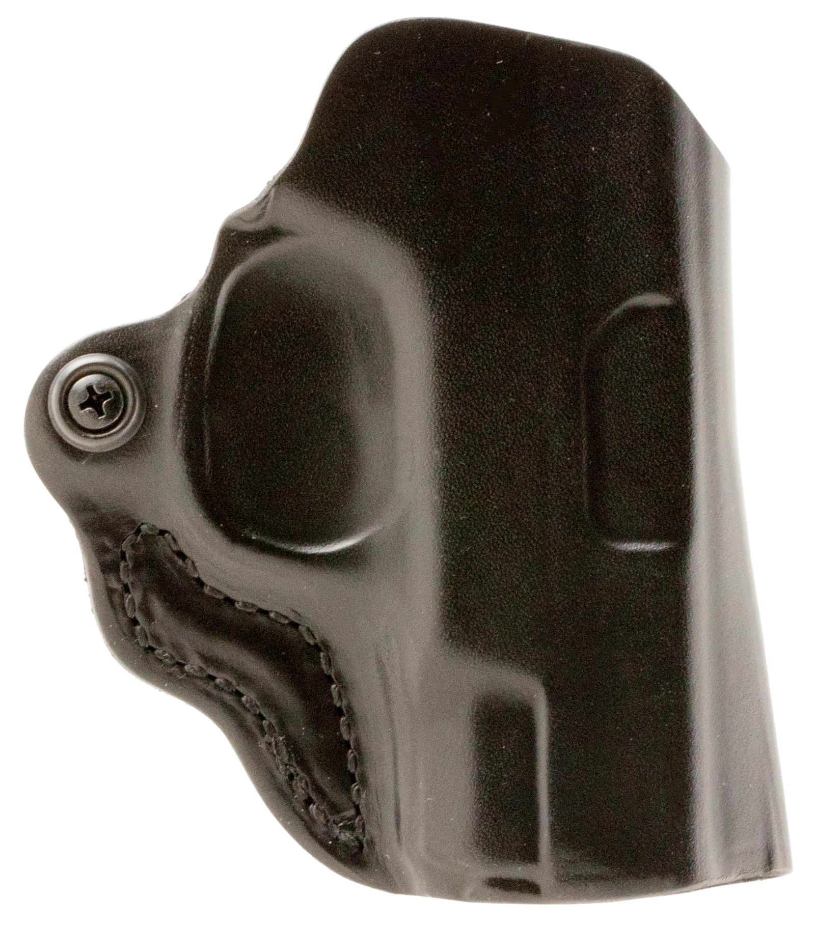 DeSantis Gunhide 019BA8BZ0 Mini Scabbard OWB Black Leather Compatible w/Glock 43, Belt Slide Mount, Right Hand