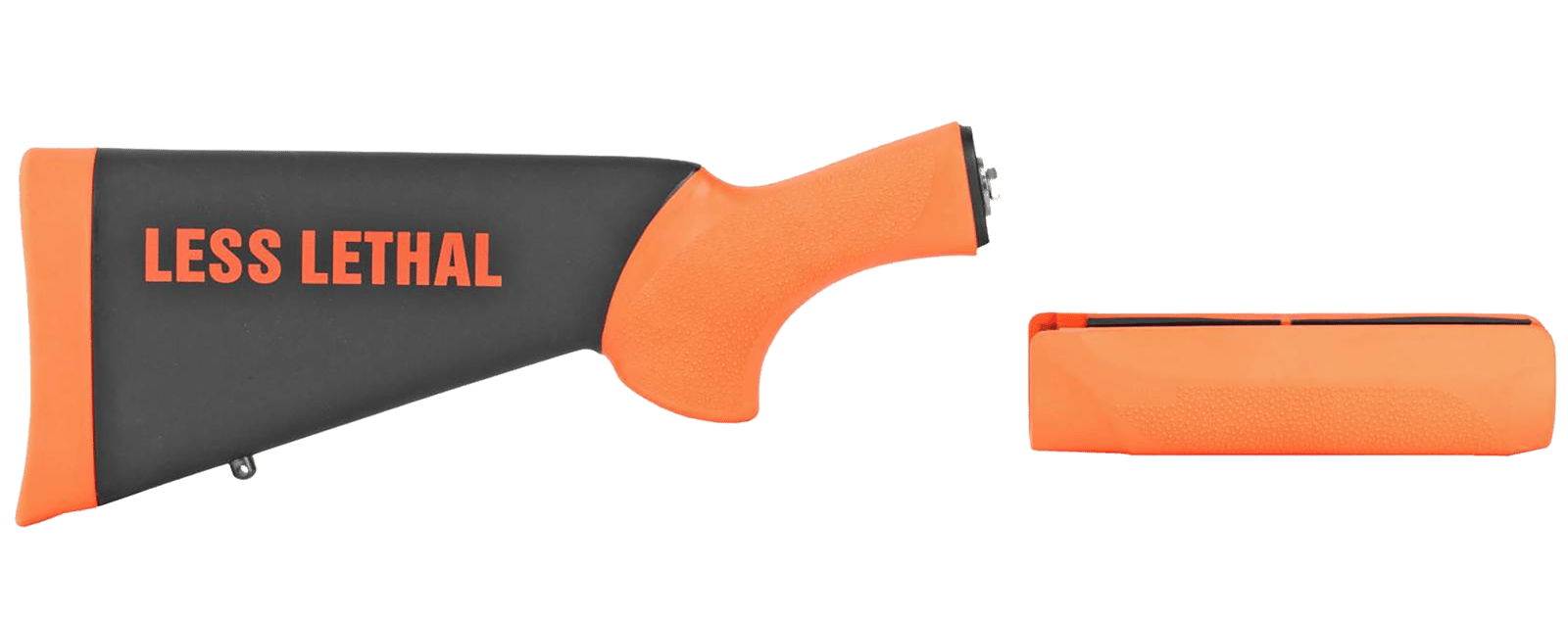 Hogue 08742 OverMolded Less Lethal Black/Orange Fits Remington 870