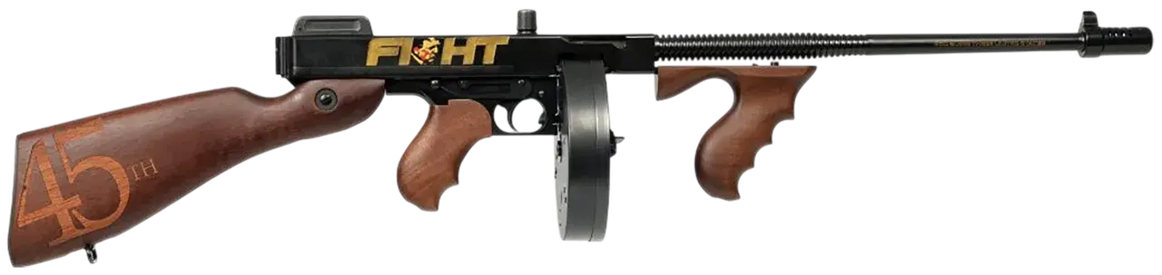 Thompson T150DC9 1927A-1 Trump Fight .45 Cal 50+1 18" Finned Barrel, Aluminum Receiver, Fixed Stock