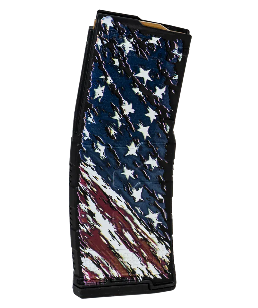 Amend2 556MOD3FLAG30 MOD-3 30rd 5.56 NATO Fits AR-15 American Flag Polymer
