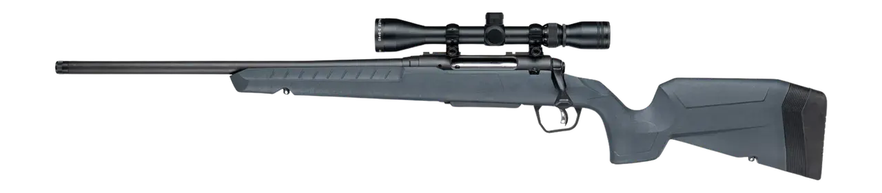 Savage Arms 33201 Axis 2 XP 308 Win 4+1 20" Matte Black Carbon Steel Threaded Barrel & Drilled & Tapped Receiver, Gray Synthetic Fixed w/Pistol Grip Stock, 3-9x40mm Duplex Scope, Left Hand