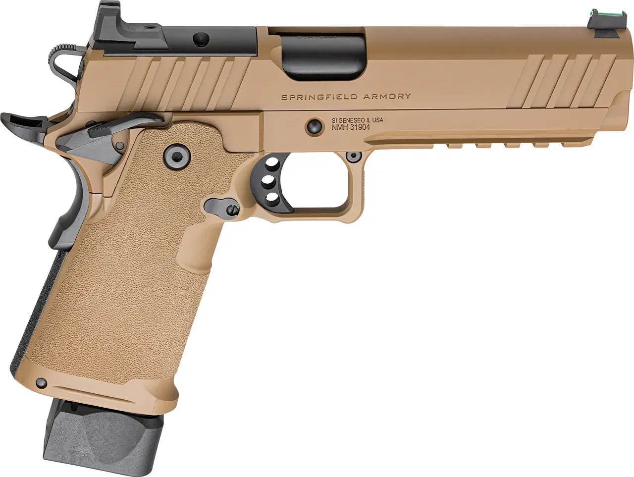 Springfield Armory PH9119AOSCB 1911 DS Prodigy 9mm 20+1 17+1 5" Coyote Brown Cerakote Optic Ready Carbon Steel Slide Polymer Grip