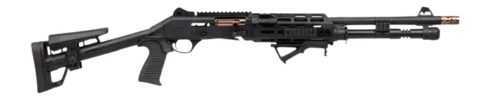 Panzer Arms PAM4NCSBBTMFSS M4 Pro AI Semi-Auto 3" 5+1 18.50" Black Ported Barrel, Black Aluminum Receiver w/Picatinny Rail, Skeleton Stock