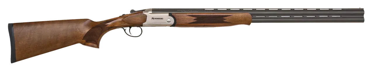 Mossberg 75479 Silver Reserve Full Size 410 Bore Break Open 3" 2rd 26" Matte Blued Vent Rib Barrel, Satin Silver Engraved Stainless Steel Receiver, Fixed Black Walnut Stock, Right Hand