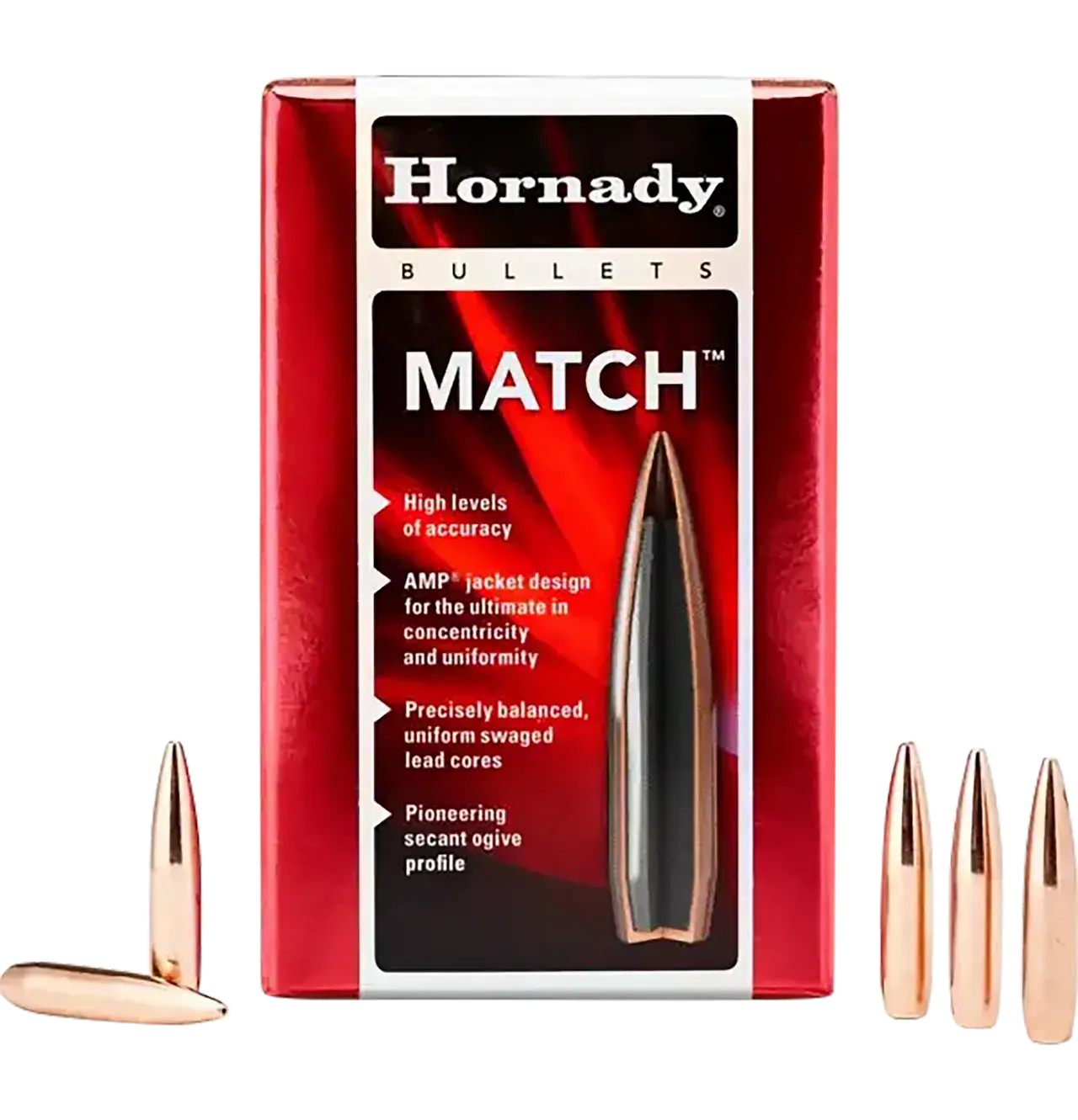 Hornady 2249 Match 22 Cal .224 52 gr Hollow Point Boat Tail Match 100 Per Box/ 40 Case
