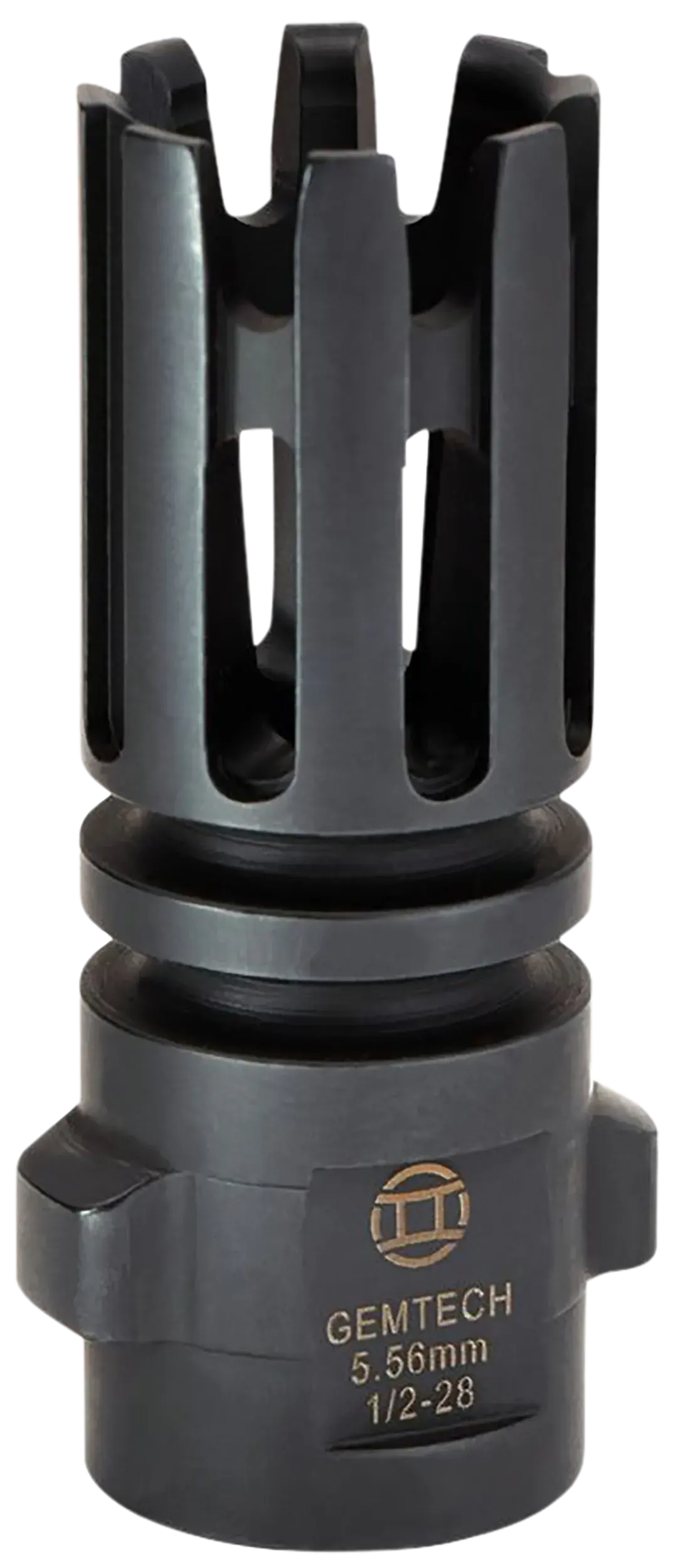 Gemtech 12145 Quickmounts Flash Hider Black Steel with 1/2"-28 tpi Threads & 2.40" OAL for 5.56x45mm NATO AR-Platform