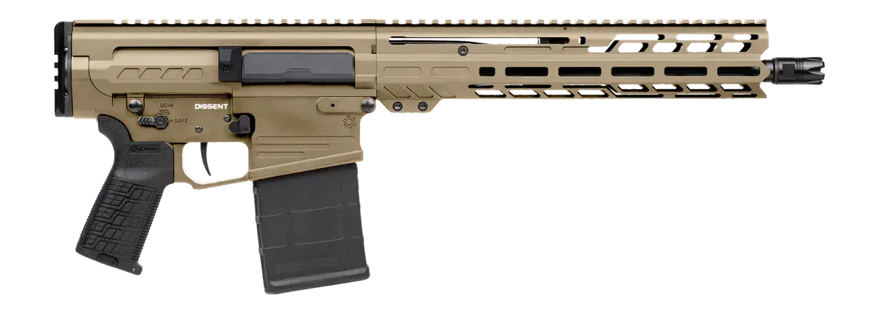 CMMG 33A9E0C-CT Dissent Mk3 8.6 Blackout 20+1 12.50" Black Nitride Threaded Barrel, Coyote Tan Cerakote Aluminum Receiver w/Picatinny Rail, M-LOK Handguard, Rear Picatinny Rail, CMMG Zeroed Grip, Ambi