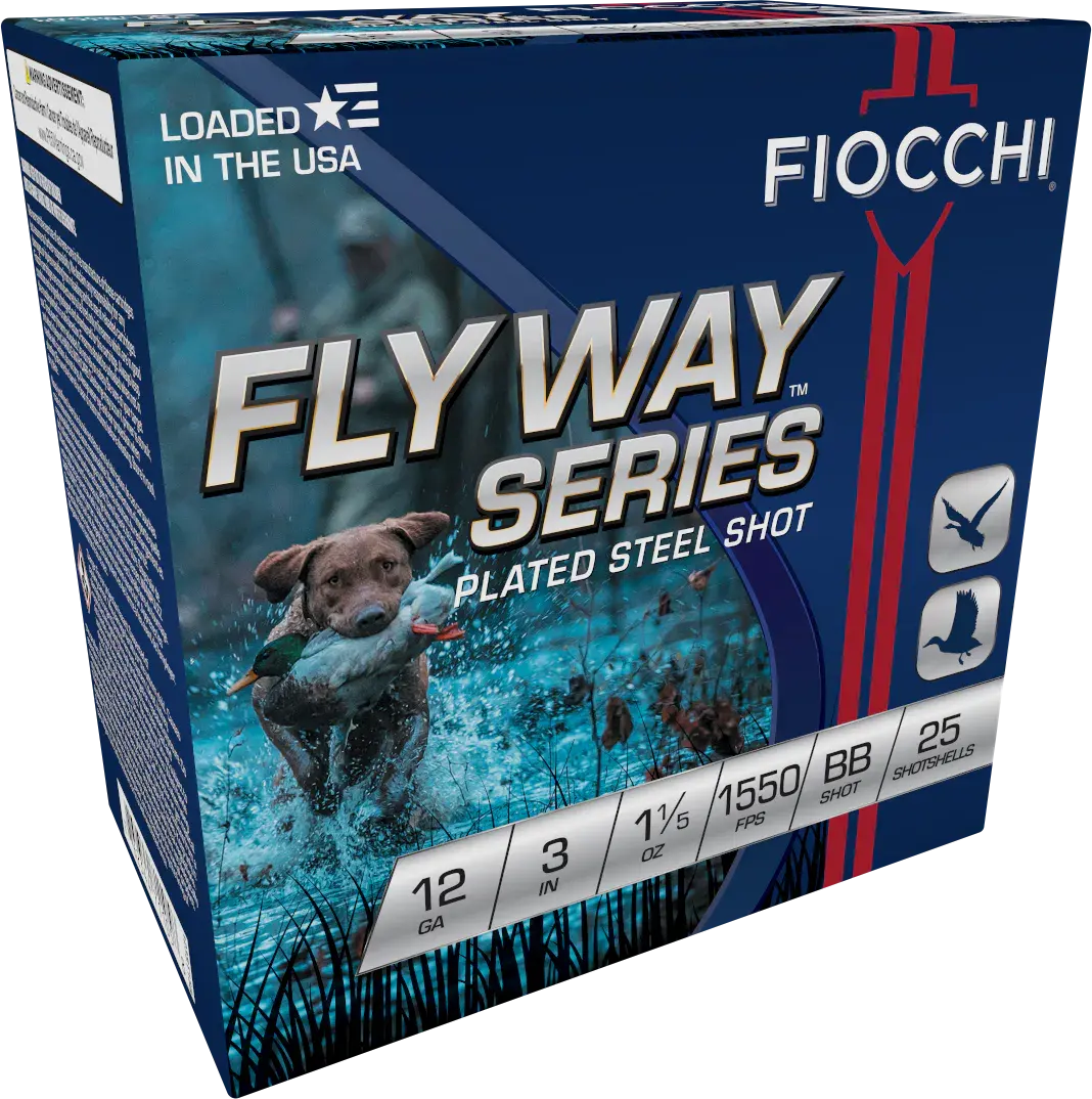 Fiocchi 123ST15B Flyway 12Gauge 3" 1 1/5oz BBShot 25 Per Box/10 Case