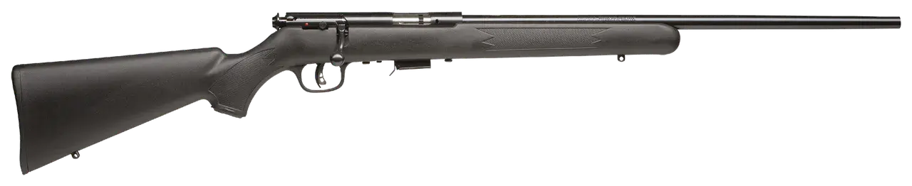 Savage Arms 96709 93R17 F Full Size 17 HMR 5+1 21" Matte Black Button Rifled Barrel, Matte Black Drilled & Tapped Carbon Steel Receiver, Matte Black Fixed Synthetic Stock, Right Hand