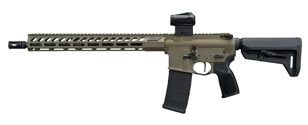 Sig Sauer RM400556N16BFORGEMSGRN M400 Forge 5.56 NATO 30+1 16" Moss Green Cerakote Alloy Receiver w/Picatinny Rail, M-LOK Handguard, Magpul SL-K Black Polymer Stock, Black Polymer Grip, Sig ROMEO MSR