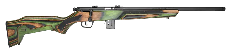 Savage Arms 91936 93 Minimalist Full Size 22 WMR 10+1 18" Matte Black Threaded Barrel, Matte Black Drilled & Tapped Carbon Steel Receiver, OD Green Boyd's Minimalist Laminate Stock, Right Hand
