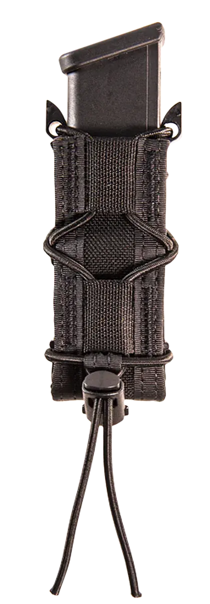 High Speed Gear 11PT00BK TACO Mag Pouch Single Black Nylon MOLLE Belts 2" Wide Compatible w/ Pistol
