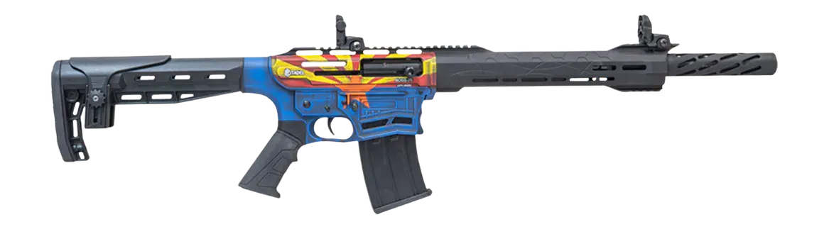 Citadel CBOSS2512-AZ Boss25 12 Gauge 3" 5+1 18.75" Threaded Barrel, Arizona Flag Steel Receiver w/Picatinny Rail, Adj Comb Synthetic Butt Stock, Picatinny Rail Forend, Polymer Grip