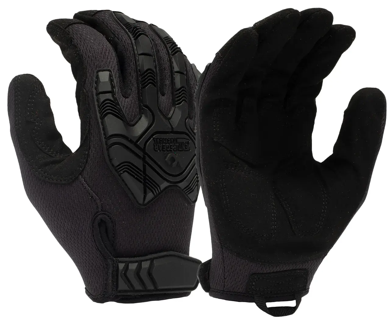 Pyramex VGTG40BM Impact Operator Heavy-Duty Black Synthetic Leather Medium Hook & Loop